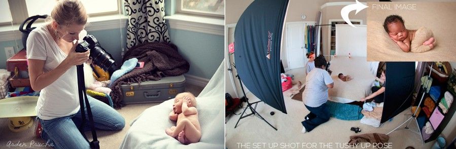 Newborn photography process