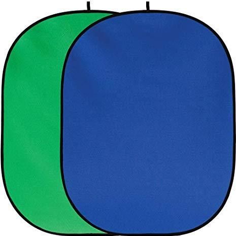 Фон в пружинной рамке Visico BP-028 2в1 Chroma Key (зелёный/синий) 150x200см