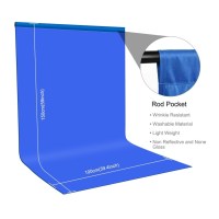Фон студійний тканинний Puluz PU5215L blue Chroma Key 1x1.5м 1