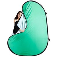 Фон в пружній рамці Visico BP-028 2в1 Chroma Key (зелений/білий) 150x200см 1