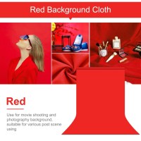 Фон студійний тканинний Puluz PU5209R red Chroma Key 1х2м 3