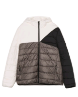 Дута стьобана куртка з капюшоном cropp 947hx-99x трикольорова р.м 1