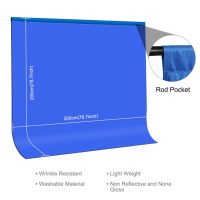 Фон студійний тканинний Puluz PU5207L blue Chroma Key 2х2м 1