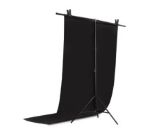 Фон для зйомки Visico PVC-1220 Black (120x200см) 2