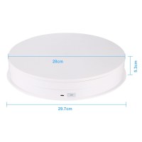 Поворотний стіл для предметної зйомки Puluz PU3049W white (30см) 1