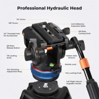 Штатив K&F Concept Відео VA3+BV50 штатив, max 8kg, h 191cm (KF09.147V1) 2