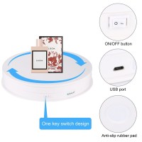 Поворотний стіл для предметної зйомки Puluz PU3049W white (30см) 3