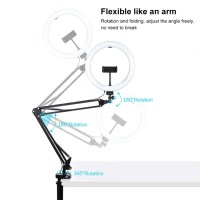 Кільцеве світло зі струбциною Puluz PKT3090B 26см (10W) 4