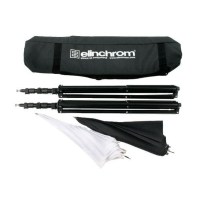 Набір стійок Elinchrom (стійки 85-235см -2, парасолька біла 83см -1, парасолька срібляста 83см -1, сумка -1) (20564)