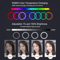Кольцевой свет со стойкой Puluz PKT3050 RGB Ring Light 30см (30W) 3